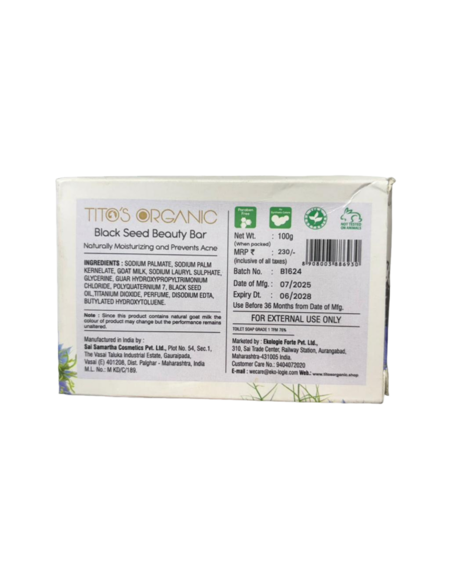 Goat Milk Black Seed Beauty Bar