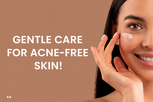 Woman applying acne cream highlighting gentle skincare for acne-free healthy skin