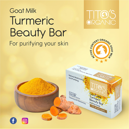 Tito’s Goat Milk Turmeric Beauty Bar for Brightening 