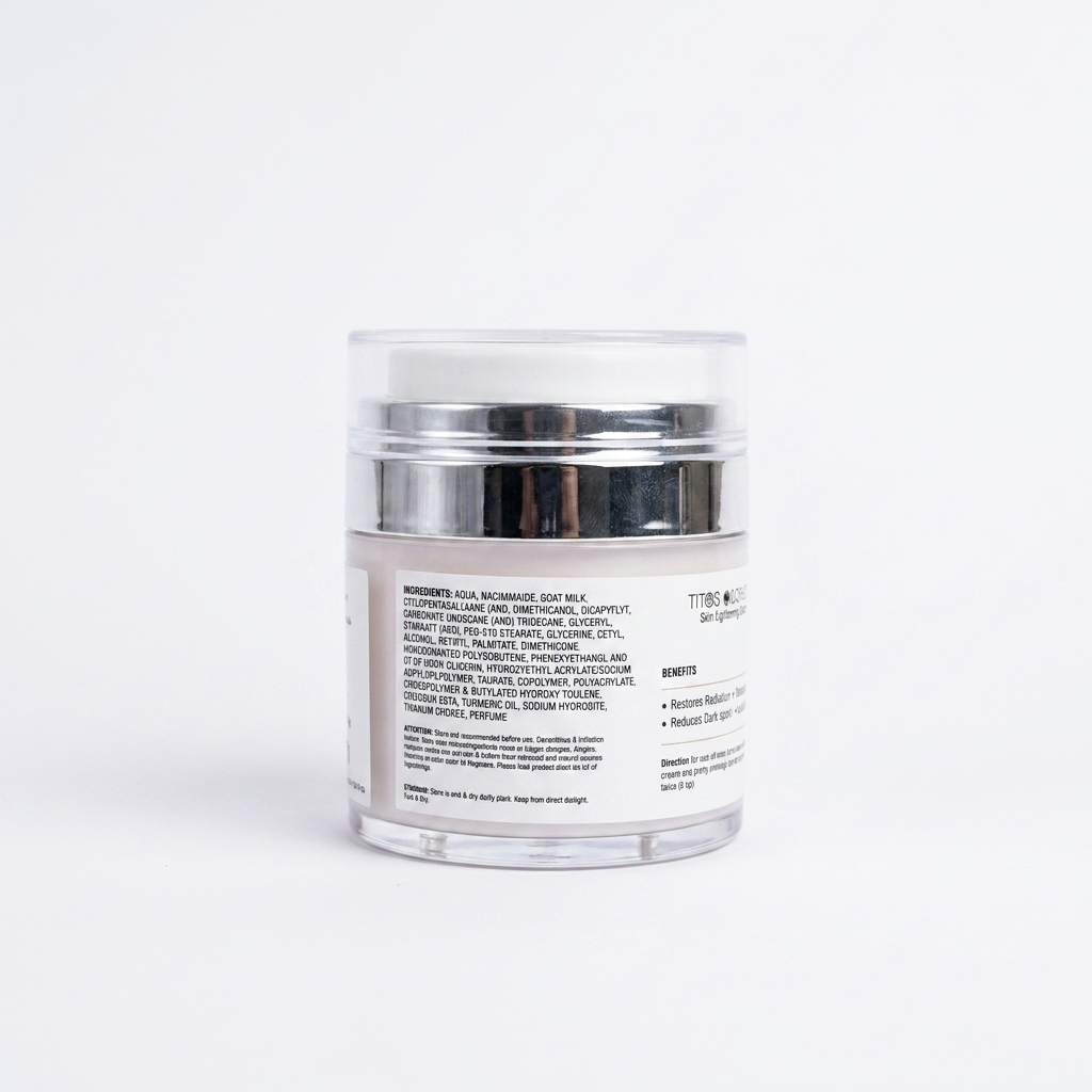 Titos Organic Goat Milk Skin Lightening Cream Back View