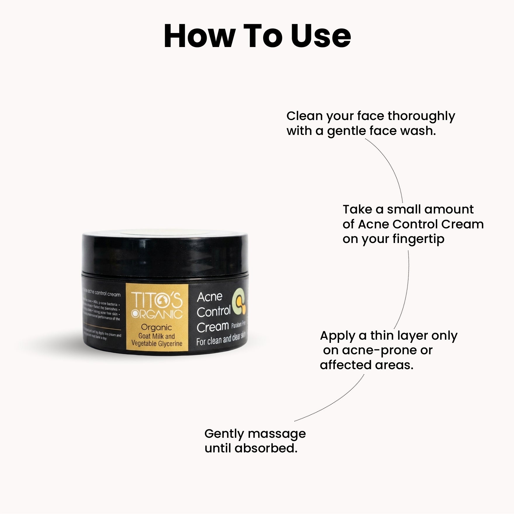 How to use Tito’s Organic acne control cream for acne-prone skin