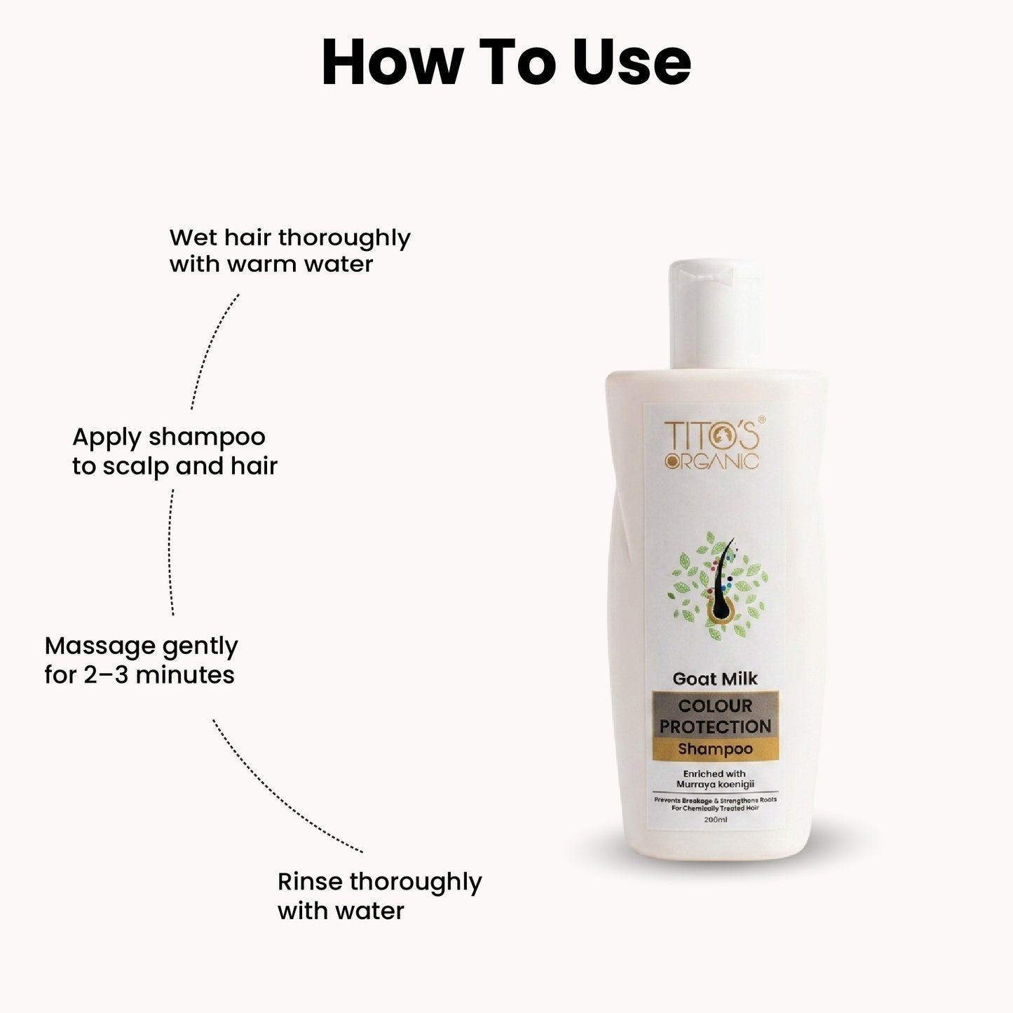 How to use Tito’s Organic Goat Milk Colour Protection Shampoo for color-treated hair care