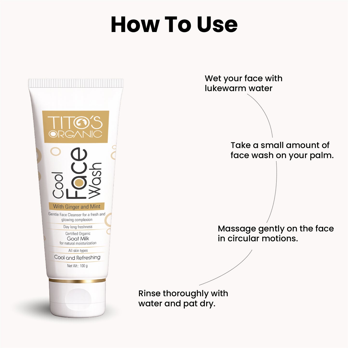 How to use Tito’s Organic Cool Face Wash for cleansing and refreshing skin