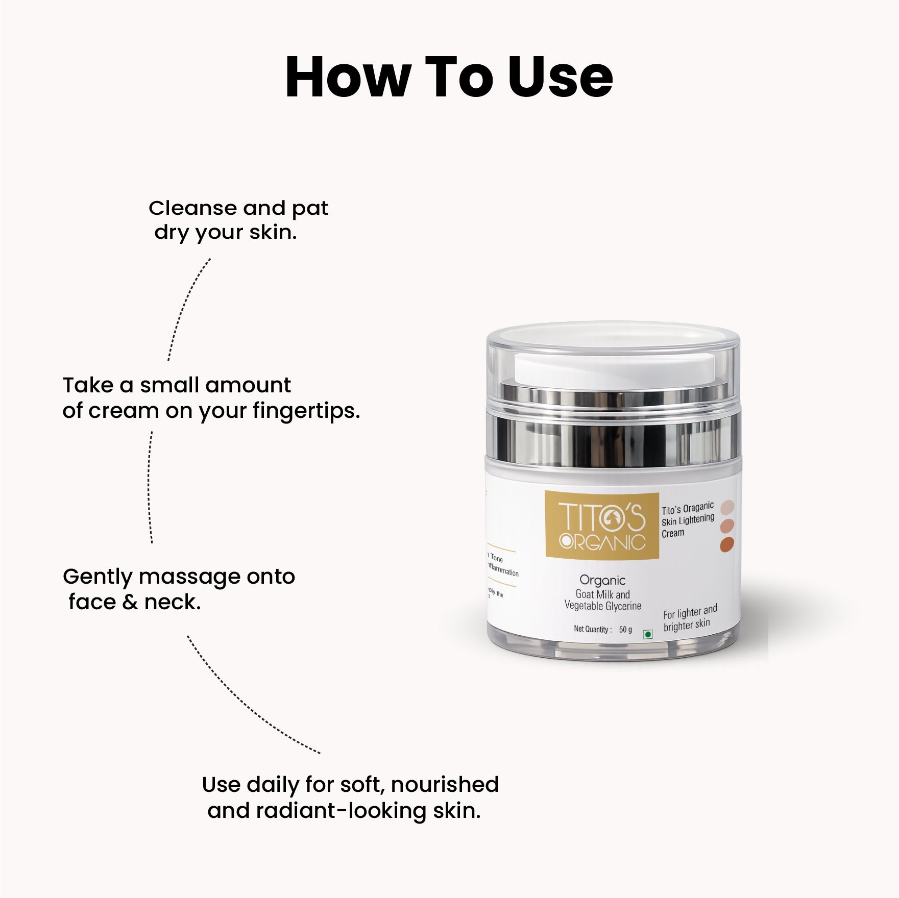 How to use Tito’s Organic skin brightening cream for daily skincare