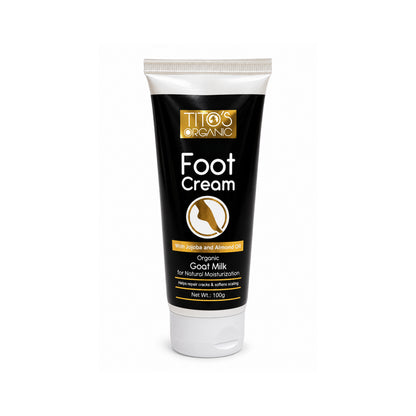 Tito’s Organic Foot Cream with Goat Milk, Jojoba and Almond Oil – 100g
