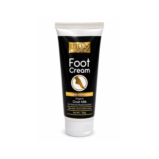 Tito’s Organic Foot Cream with Goat Milk, Jojoba and Almond Oil – 100g