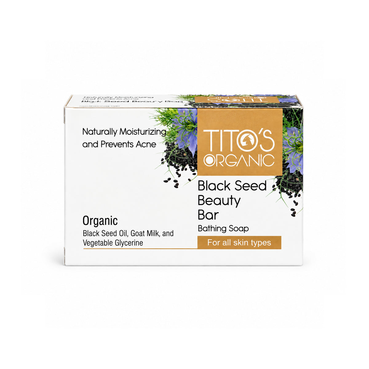 Tito's Organic Goat Milk Black Seed Beauty Bar 75g front view
