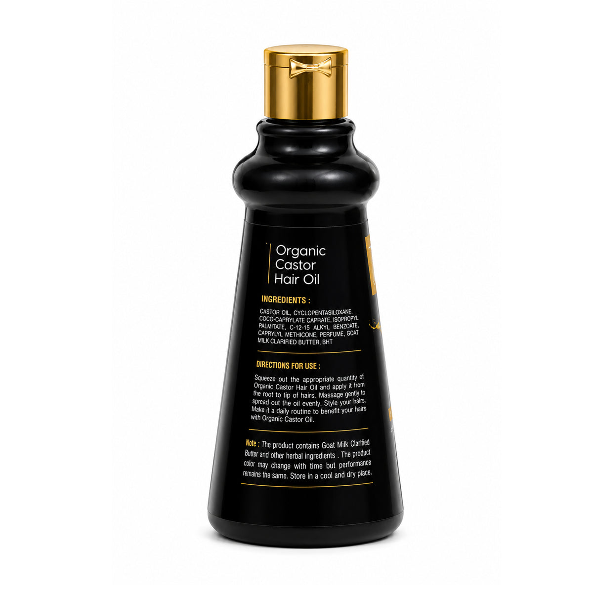 Tito's Organic Goat Milk Castor Hair Oil 200ml Side View
