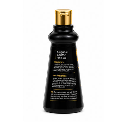 Tito's Organic Goat Milk Castor Hair Oil 200ml Side View