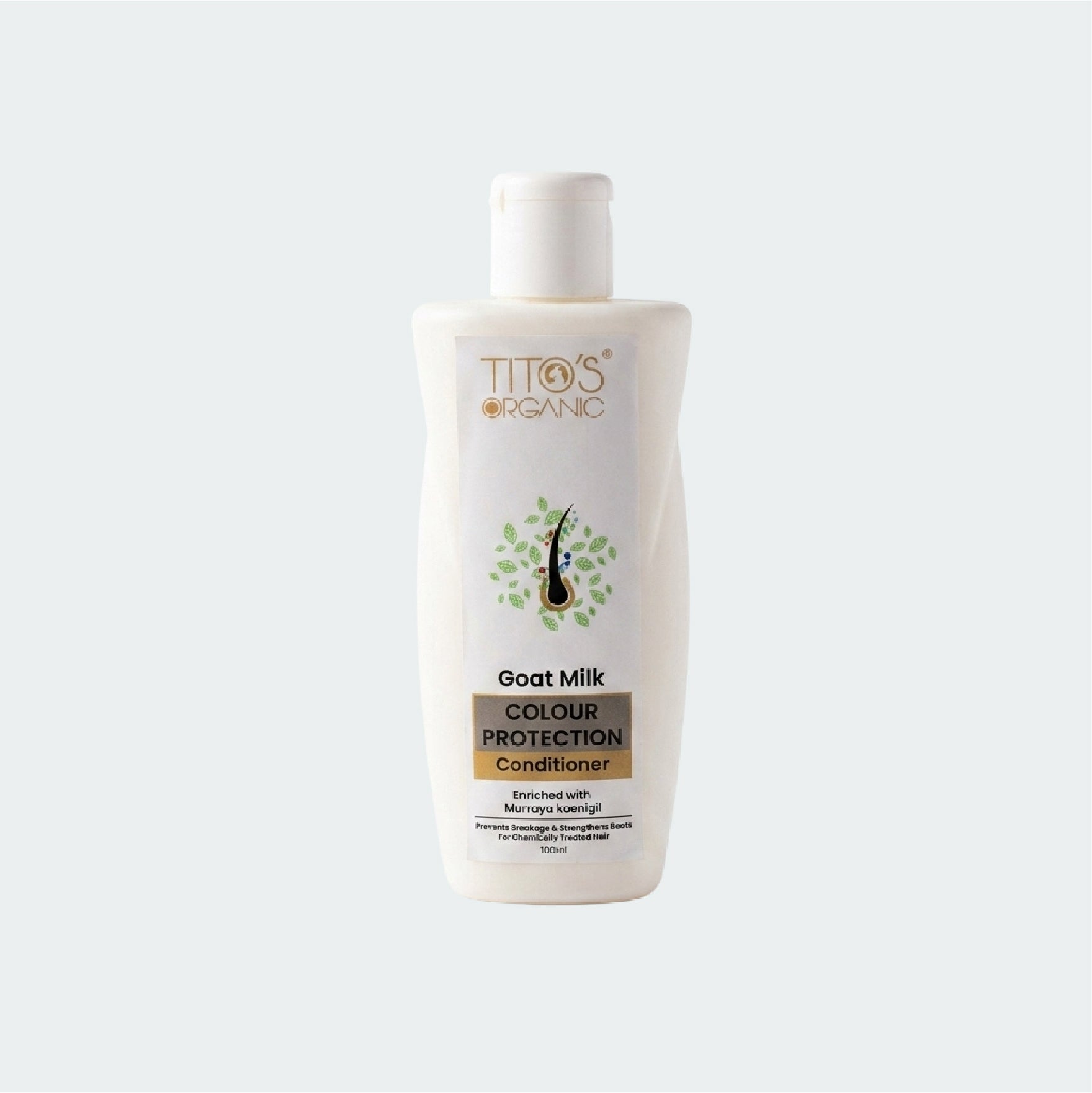 Tito’s Organic Goat Milk Colour Protection Conditioner 100ml enriched with murraya koenigii for chemically treated hair