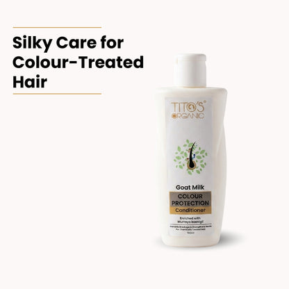 Tito’s Organic Goat Milk Colour Protection Conditioner for chemically treated and color-treated hair, 100ml