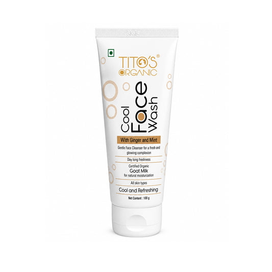 Tito's Organic Goat Milk Cool Face Wash 100g front view