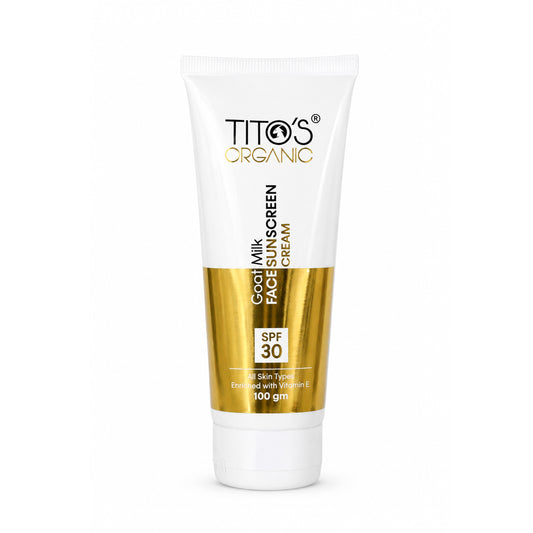 Tito's Organic Goat Milk Face Sunscreen Cream 100g front view