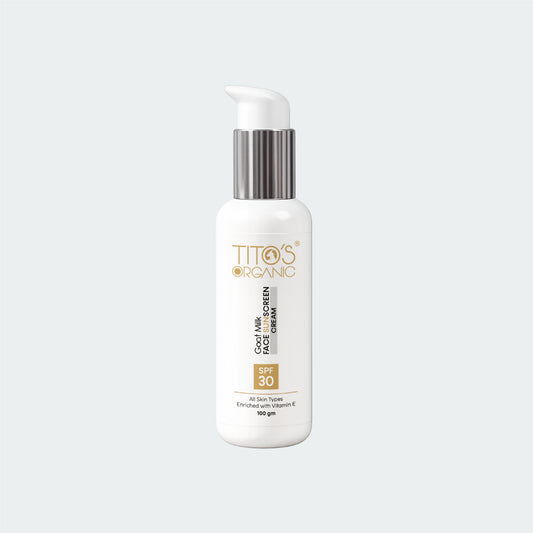 Tito’s Organic Goat Milk Face Sunscreen Cream SPF 30 front view for daily sun protection and skin hydration