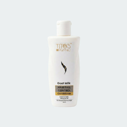 Tito’s Organic Goat Milk Hair Fall Control Conditioner 100ml enriched with hibiscus oil for weak and fine hair