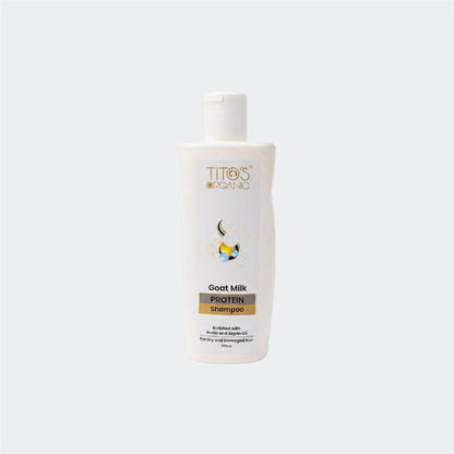 Tito’s Organic Goat Milk Protein Shampoo 200ml enriched with biotin and argan oil for dry and damaged hair