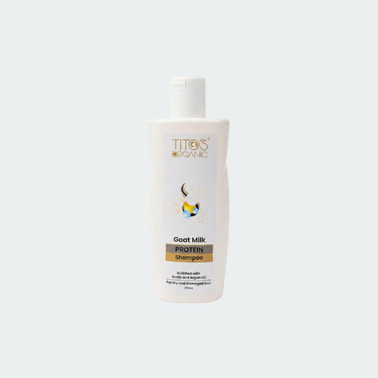 Tito’s Organic Goat Milk Protein Shampoo 200ml enriched with biotin and argan oil for dry and damaged hair