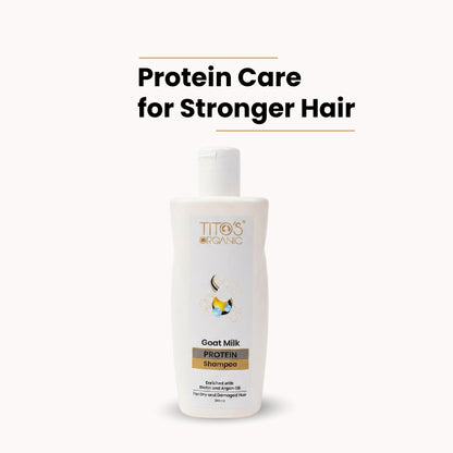 Tito’s Organic Goat Milk Protein Shampoo for dry and damaged hair, 200ml