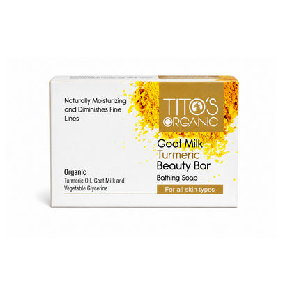 Tito's Organic Goat Milk Turmeric Beauty Bar 75g front view